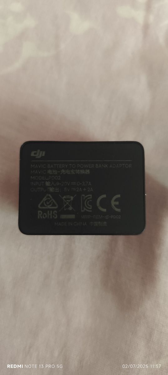 Adaptador DJI Mavic: Carregador Power Bank