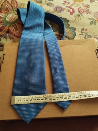 Corbata seda natural azul