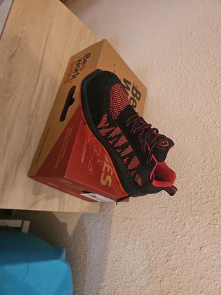 Zapatos seguridad Be Work - negros/rojos esta nuev