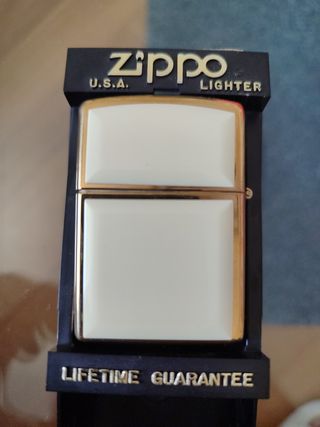 Zippo Accendino Vintage Scrimshaw colore oro