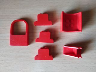 Lotto mattoncini rossi LEGO serie Fabuland