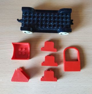 Lotto mattoncini rossi LEGO serie Fabuland