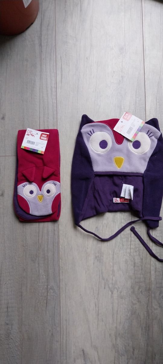 Gorro y bufanda niña búho