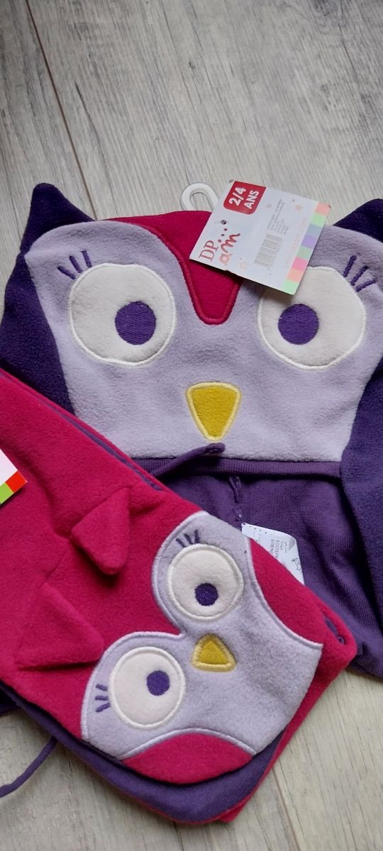 Gorro y bufanda niña búho