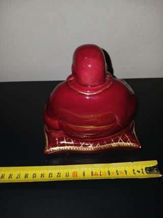 Portagioie Buddha Ceramica Rosso Vintage