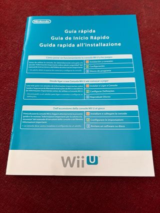 Manual y folletos originales Wii U