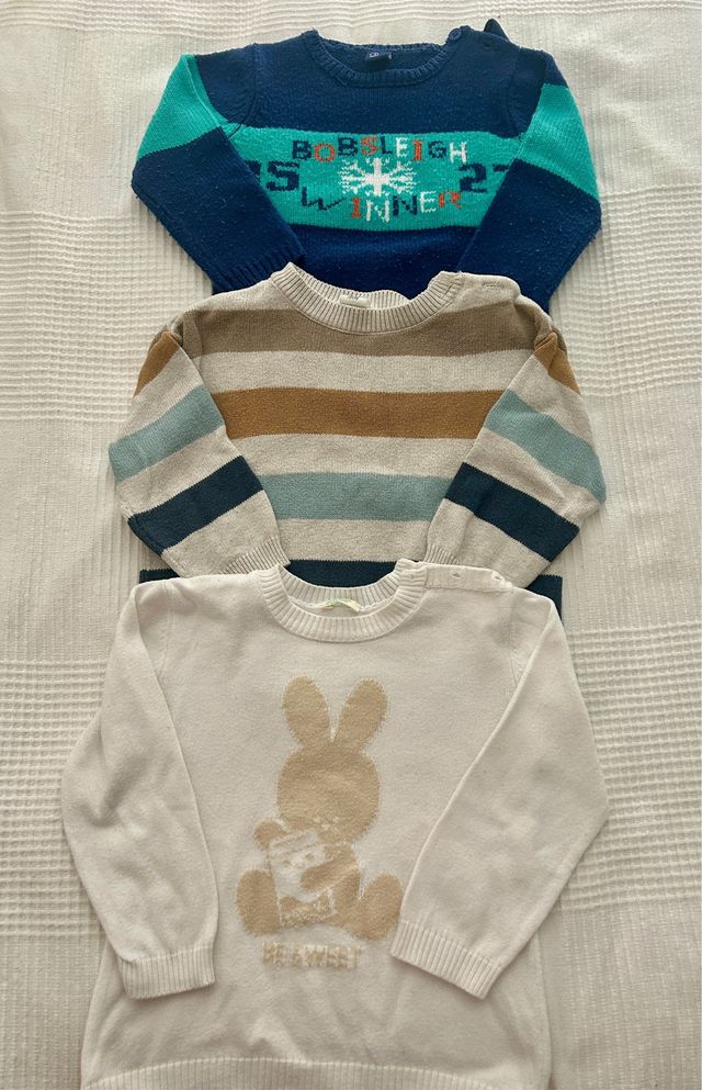 3 Jerseys Bebé 12-18 Meses