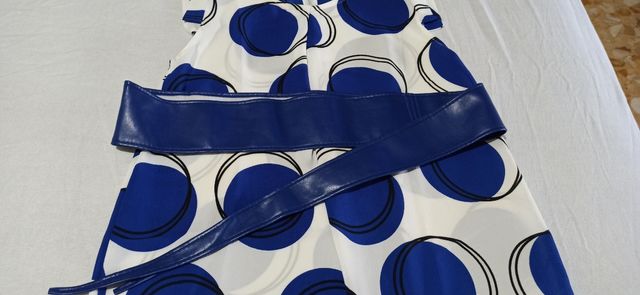 Blusa donna - Blu e bianca