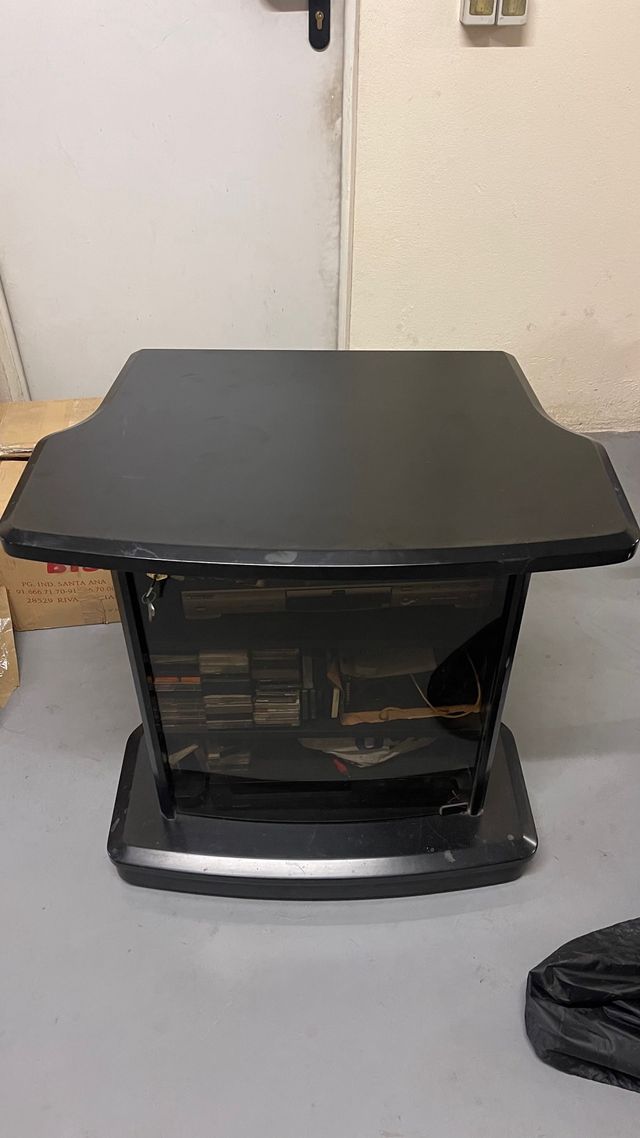 Mueble TV giratorio negro