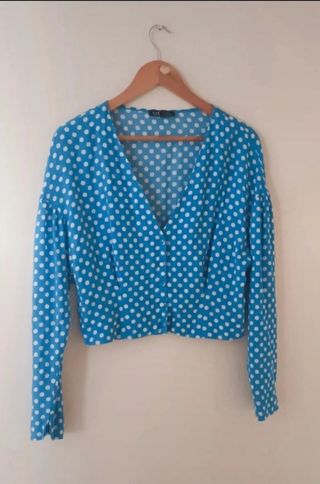 Blusa Zara topos azul - M