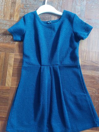 Vestito bambina 5 anni, blu scuro glitter