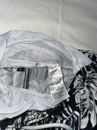 Bañador Lacoste Negro Blanco Regular Fit Logo Rosa