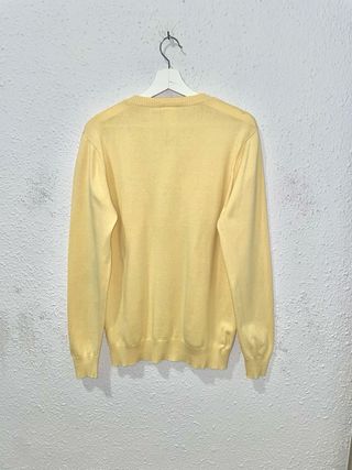 Jersey Lacoste Vintage De Punto Amarillo Logo M