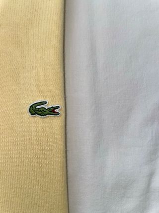Jersey Lacoste Vintage De Punto Amarillo Logo M