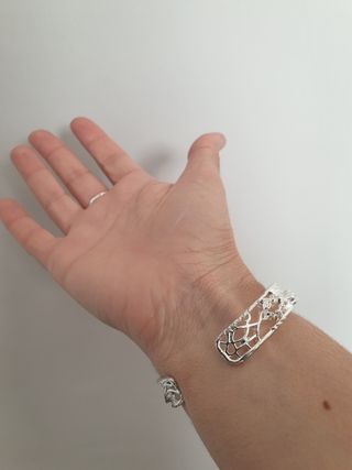 Pulsera y anillo plata ajustable