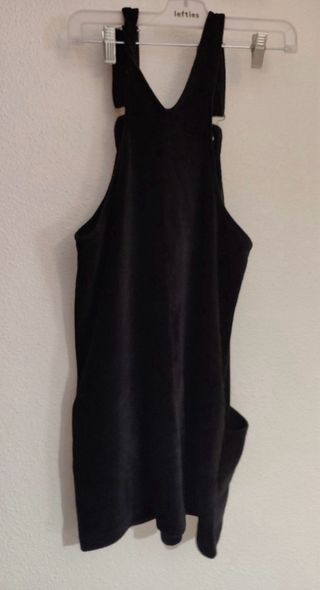 Peto Vestido corto de pana negro