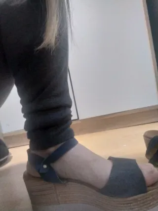 Sandalias Valerias azul, talla 41