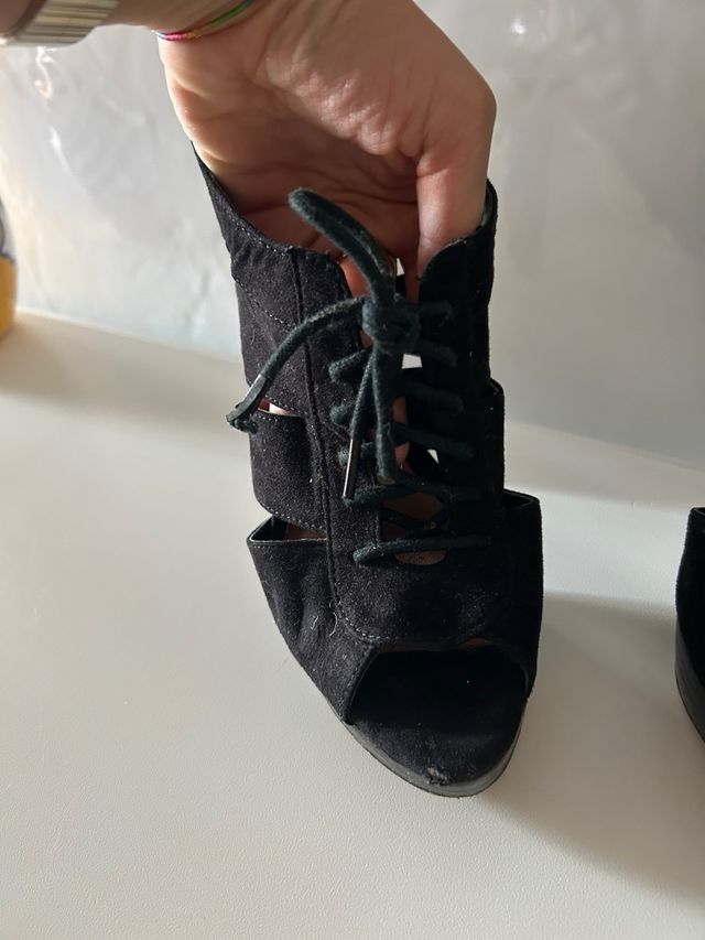 Sandalias tacón negras 37