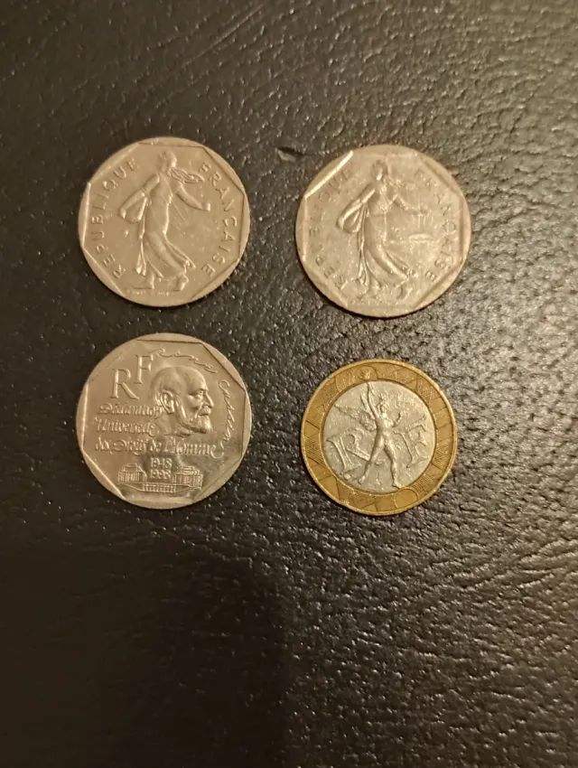 Monedas Francia antiguas (4 uds). Colección