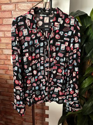 Camisa Zara retro multicolor