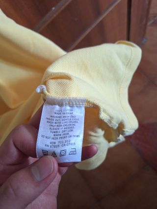Polo Nautica Amarillo Talla XS