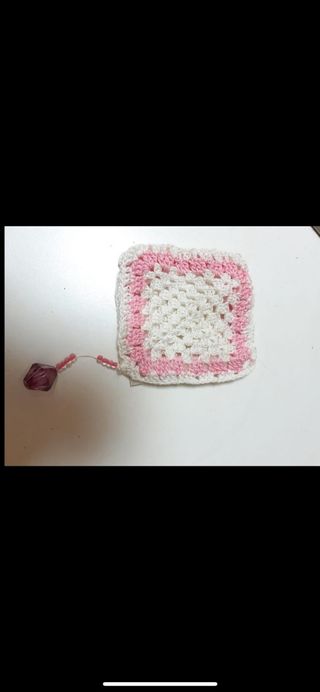 Borsellino uncinetto rosa&bianco