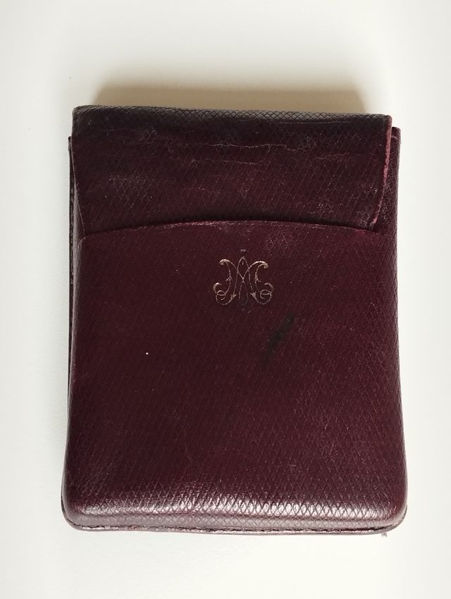 Encendedor Lucky Strike metálico funda de piel