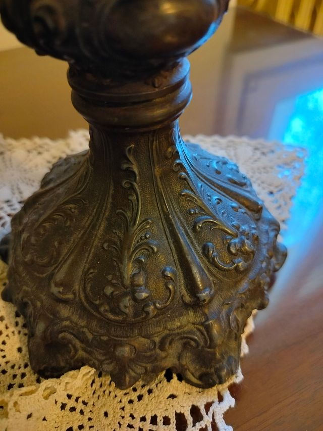 Lampada petrolio vintage metallo