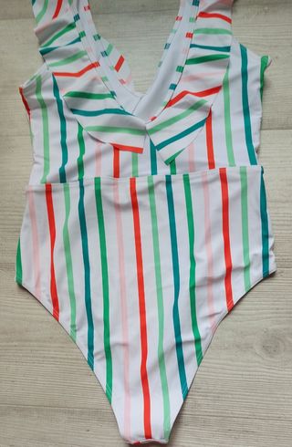 Bañador rayas multicolor mujer
