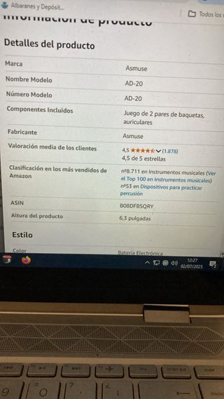 Batería electrónica Asmuse para principiantes