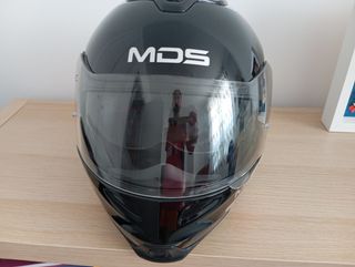 Casco MDS MD200 negro/rojo talla M