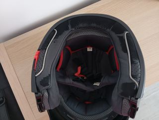 Casco MDS MD200 negro/rojo talla M