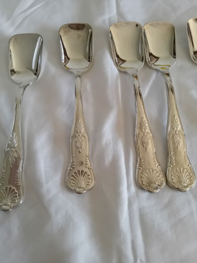 12 Cucchiaini gelato argento 800 placcati