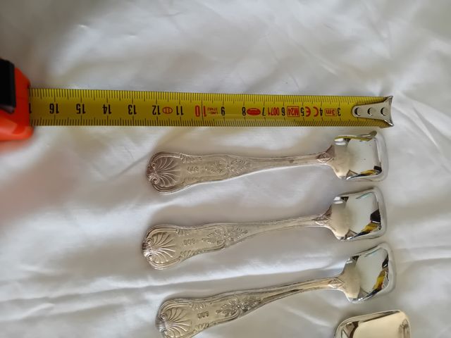 12 Cucchiaini gelato argento 800 placcati