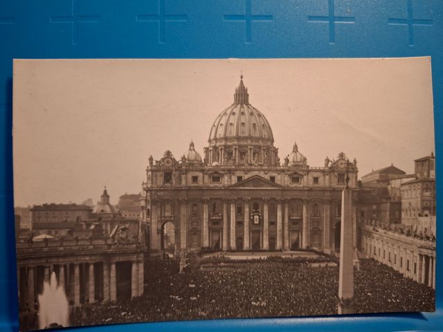 2 cartoline fotografiche Roma S. Pietro 1922