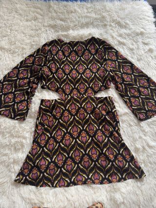 Vestido mini estampado-talla única