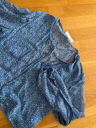 Conjunto Brownie azul - falda y blusa.