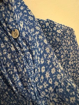 Conjunto Brownie azul - falda y blusa.