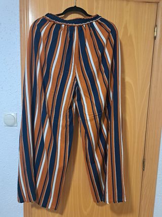 Pantalón Pareo rayas azul marrón