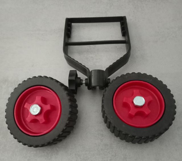 Ruedas cortacésped (2) + soporte