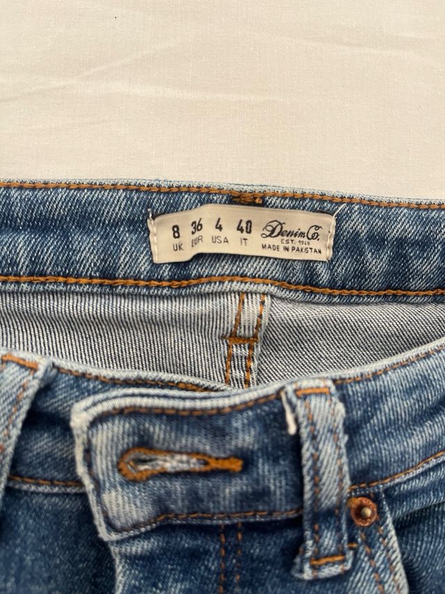 Vaqueros Denim pitillo. tiro alto S
