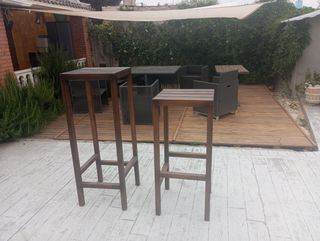 Mesas altas madera exterior