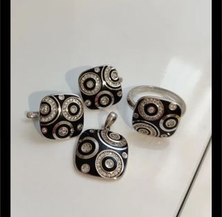 Conjunto Joyas Plata Negra