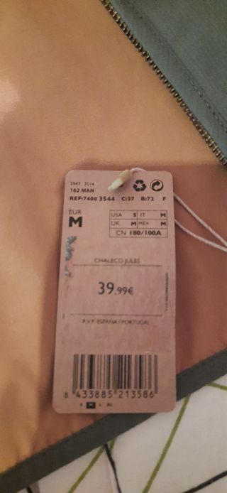 Chaleco aviación militar verde nuevo con etiqueta