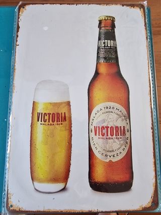 Cuadro Cerveza victoria chapa metal