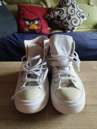Converse blancas plataforma