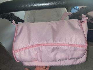 Cochecito Babylux rosa, cuco y silla