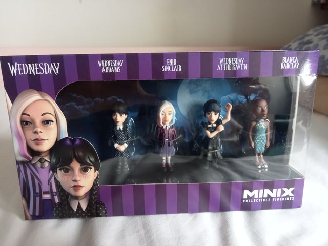 Quarta-feira, quarta-feira, conjunto de 4 figuras do Minix Tim Burton