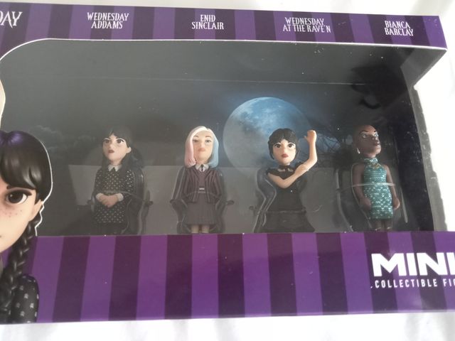 Quarta-feira, quarta-feira, conjunto de 4 figuras do Minix Tim Burton