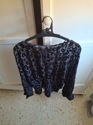 Top Zara estampado leopardo - M